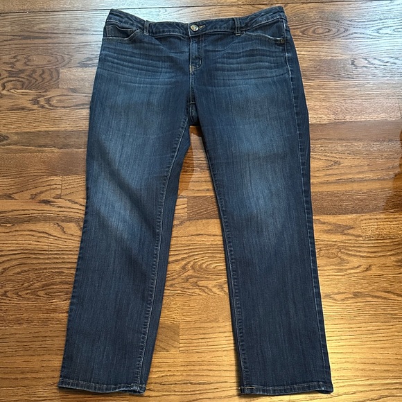 Simply Vera Vera Wang Denim - Simply Vera Vera Wang Dark Blue Straight Leg Jeans